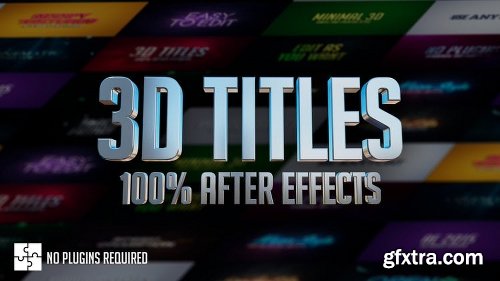 MotionArray 3D Titles - 100% After Effects 156132