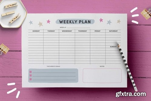 Weekly Planner Page Template