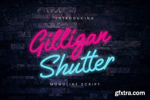 Gilligan Shutter Monoline Font