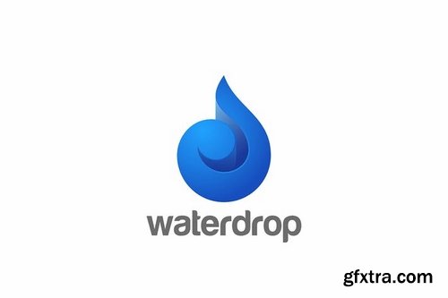 Logo Water Droplet Drop Waterdrop Oil Swirl Wave