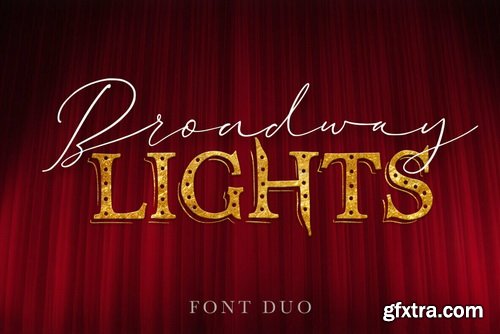 Broadway Lights Font Duo