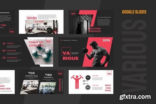 Various Gym - Keynote and Google Slides Templates