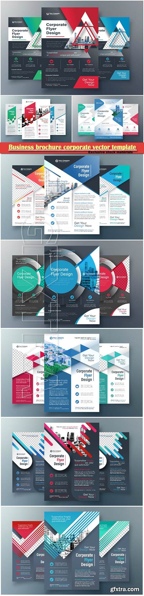 Business brochure corporate vector template, magazine flyer mockup # 7