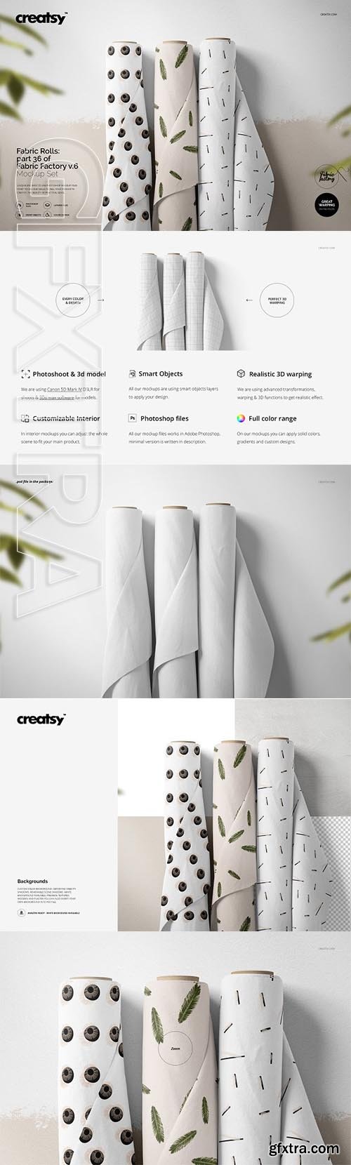 CreativeMarket - Fabric Rolls Mockup 36FF v 6 3334265