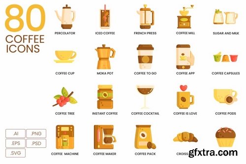 900+ Vector Icons Bundle - Caramel Series