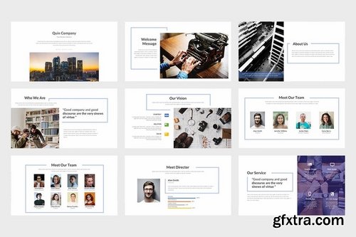 Quin Clean & Minimal Company Google Slides