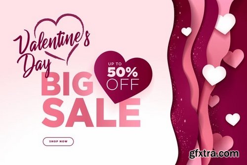 Valentine’s Day Vector Illustration Concepts