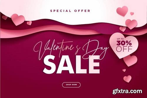 Valentine’s Day Vector Illustration Concepts