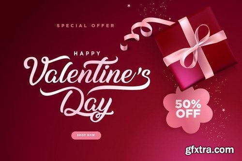 Valentine’s Day Vector Illustration Concepts