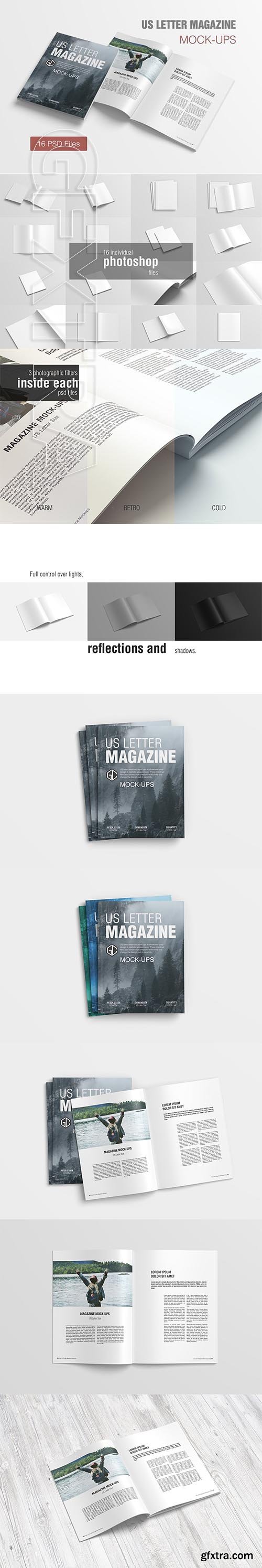 CreativeMarket - US Letter Magazine Mockup 2855747