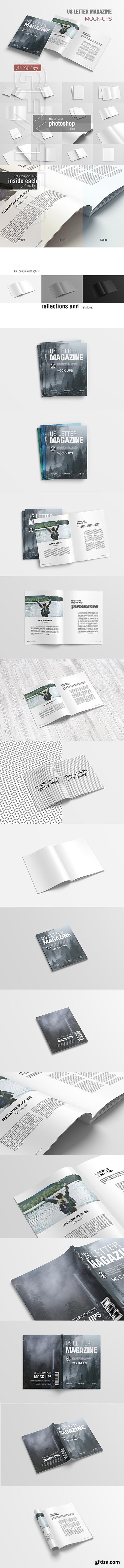 CreativeMarket - US Letter Magazine Mockup 2855747