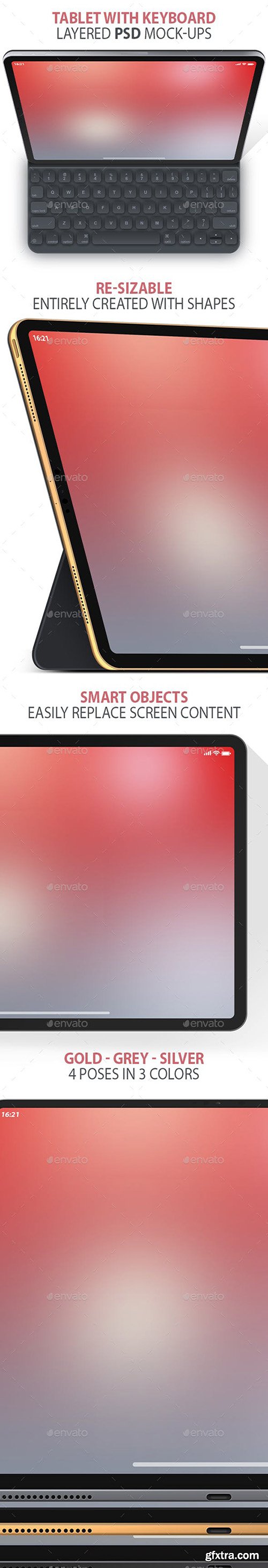 Clean Tablet Layered PSD Mock-ups 23086943
