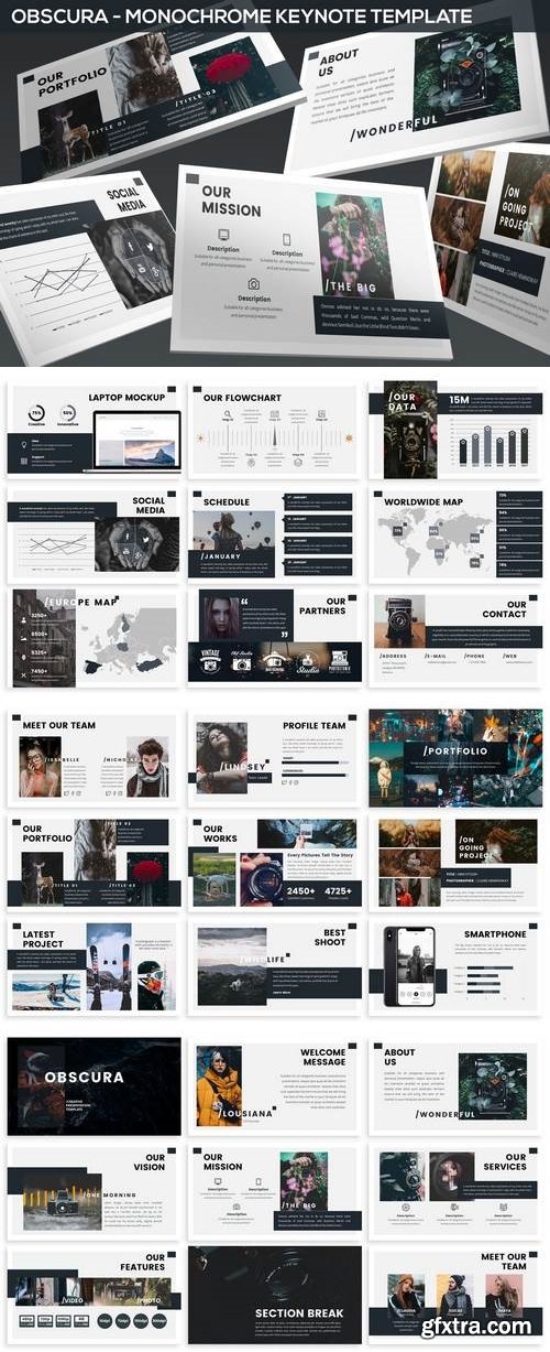 Obscura - Monochrome Keynote Template