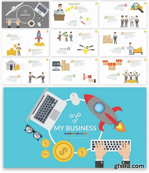 Business Animate Powerpoint and Keynote Presentations