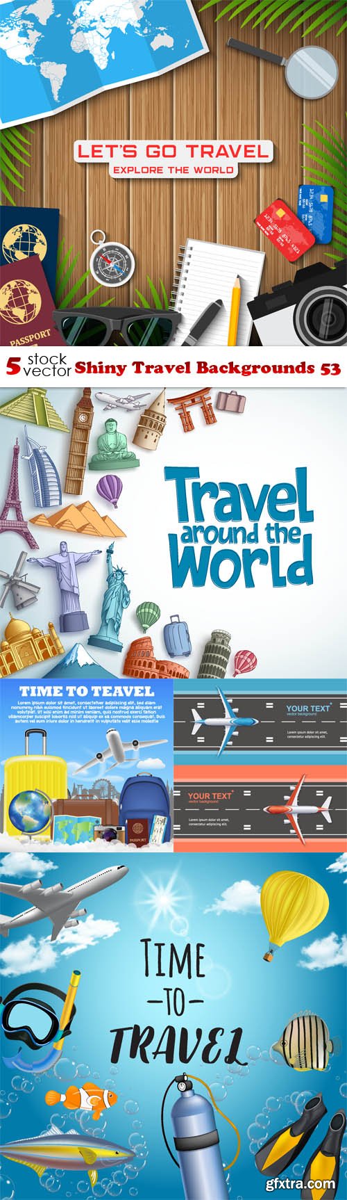 Vectors - Shiny Travel Backgrounds 53