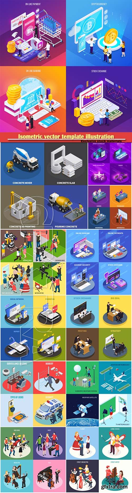 Isometric vector template illustration # 3