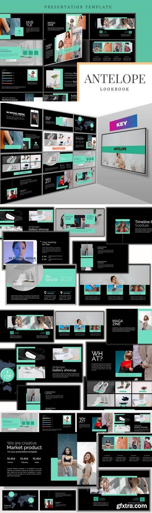 Antelope Lookbook Dark Keynote Template