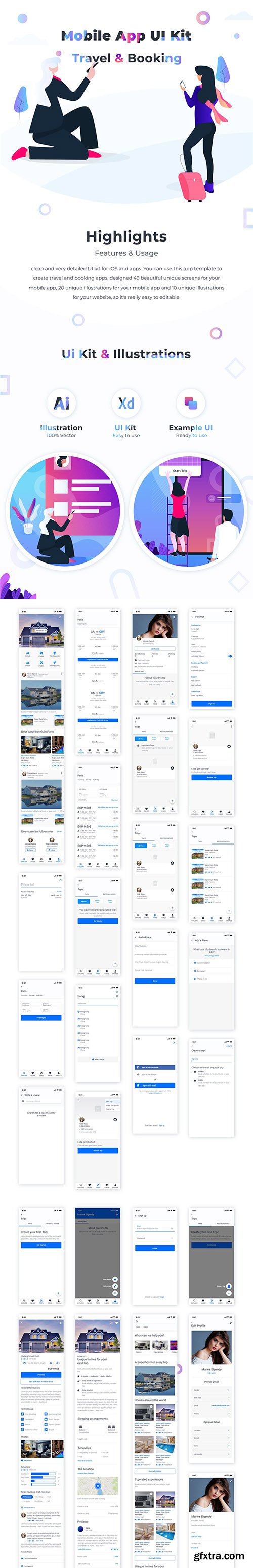 Travel & Booking UI kit