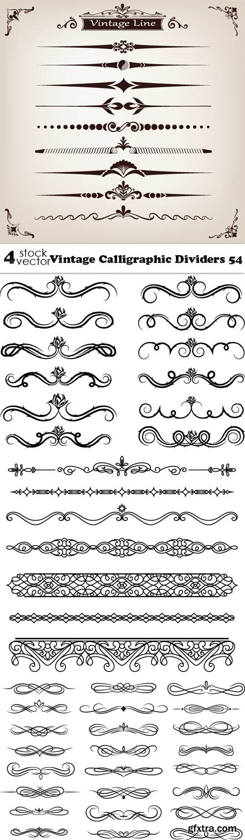 Vectors - Vintage Calligraphic Dividers 54