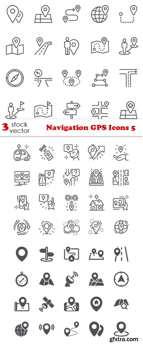 Vectors - Navigation GPS Icons 5