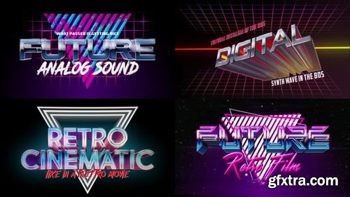 MotionArray Retro Wave Logo Pack 162616