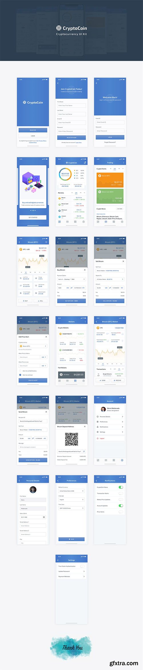 CryptoCoin Cryptocurrency UI Kit