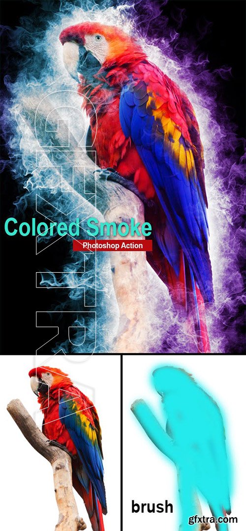 GraphicRiver - Colored Smoke Photoshop Action 23106077