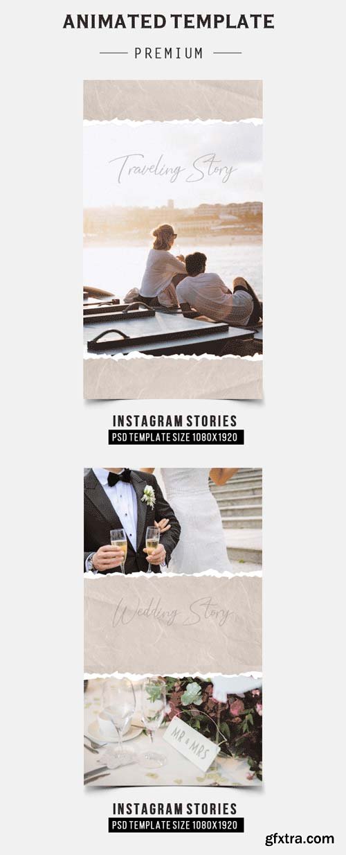 Craft Paper V1 2019 Animated Instagram Stories + Instagram Post