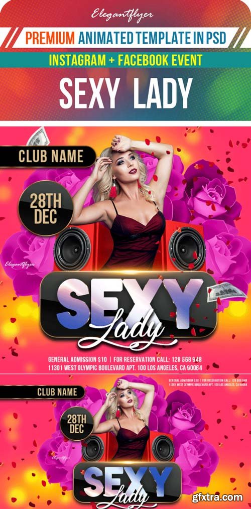 Sexy Lady V1 2019 Animated Instagram + Facebook Flyer Template