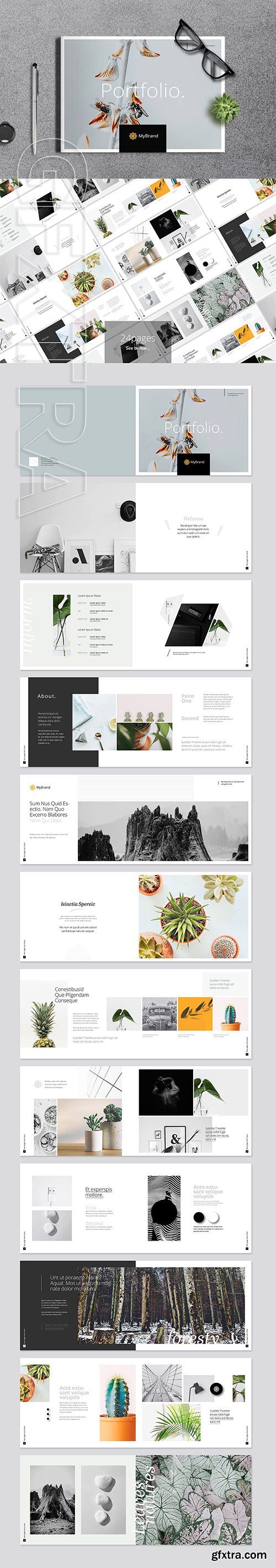 CreativeMarket - Portfolio Brochure Landscape 3369768