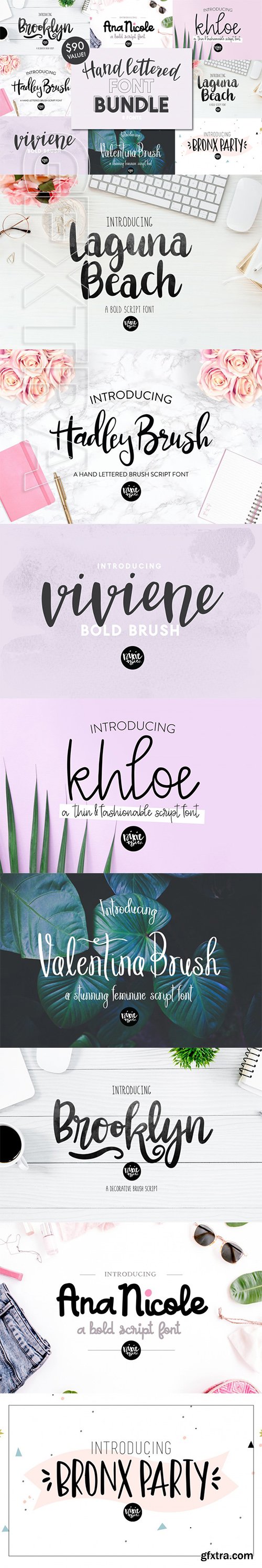 Hand Lettered Font Bundle