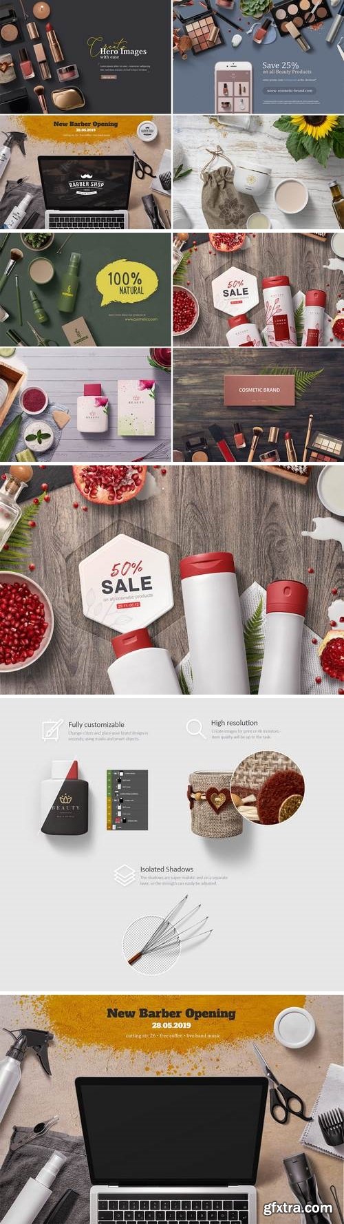 Beauty & Cosmetics Mockup Scenes