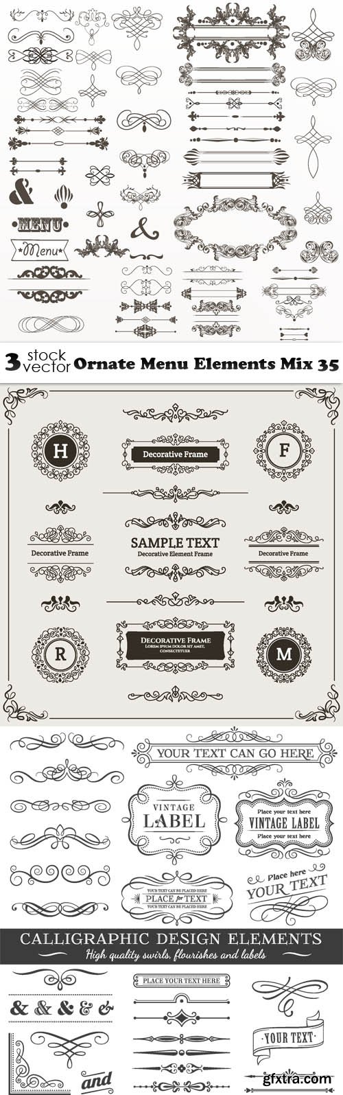 Vectors - Ornate Menu Elements Mix 35