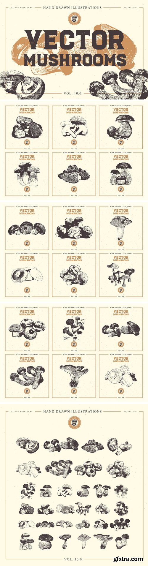 CM - VECTOR MUSHROOMS BUNDLE 10.0 3323338