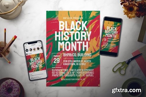 Black History Month Flyer Set