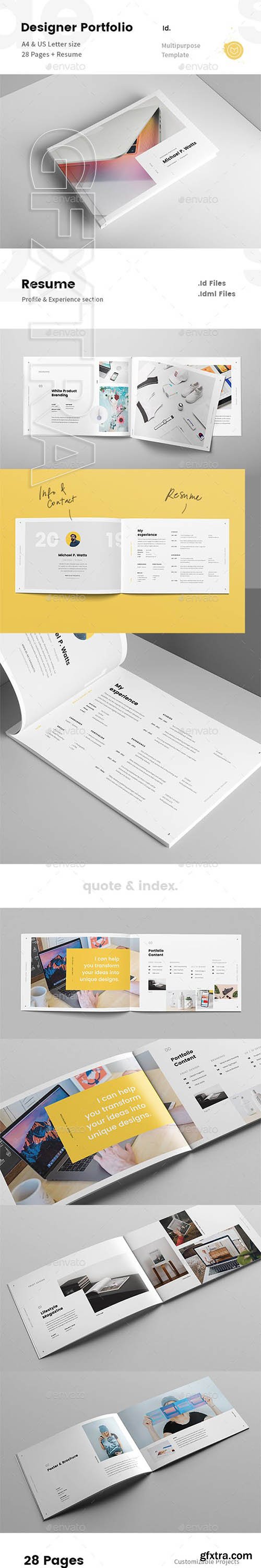 GraphicRiver - Landscape Creative Portfolio for Designers with Resume 23021146