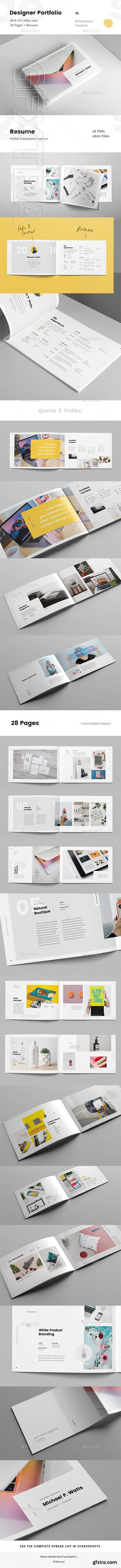 GraphicRiver - Landscape Creative Portfolio for Designers with Resume 23021146