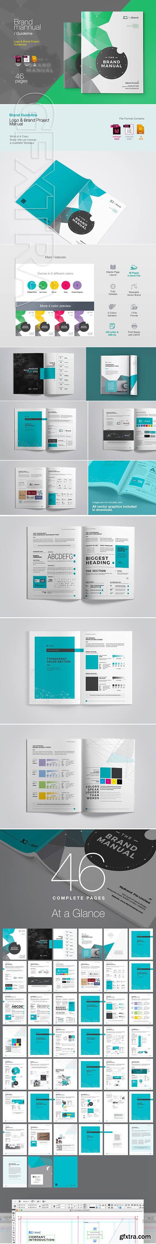 CreativeMarket - Brand Guideline Brochure 3370193