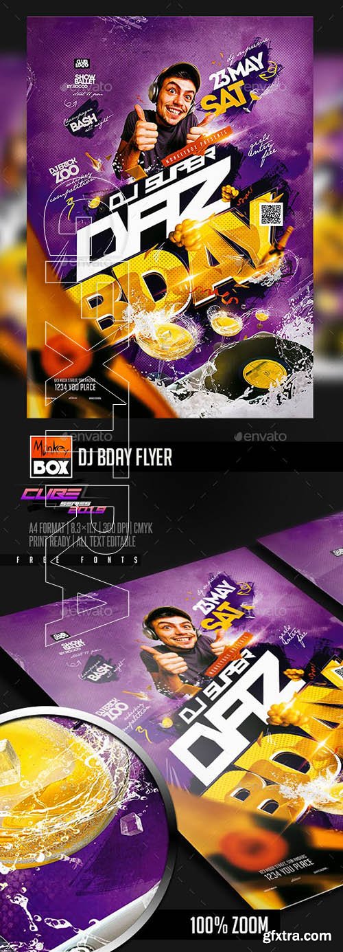 GraphicRiver - Dj Bday Flyer 23136579