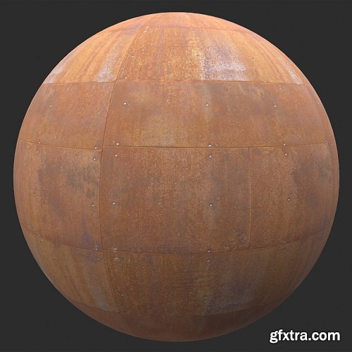 Rusty Metal Panel PBR Material