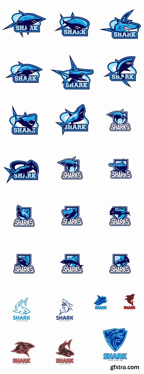 Shark business logo vector image 25 EPS