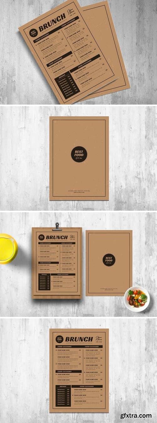 Retro Menus With Kraft Paper