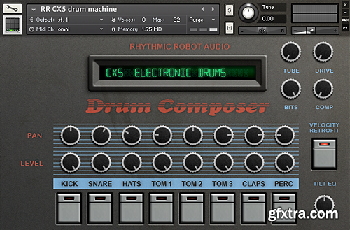 Rhythmic Robot Audio CX5 Drum Machine KONTAKT