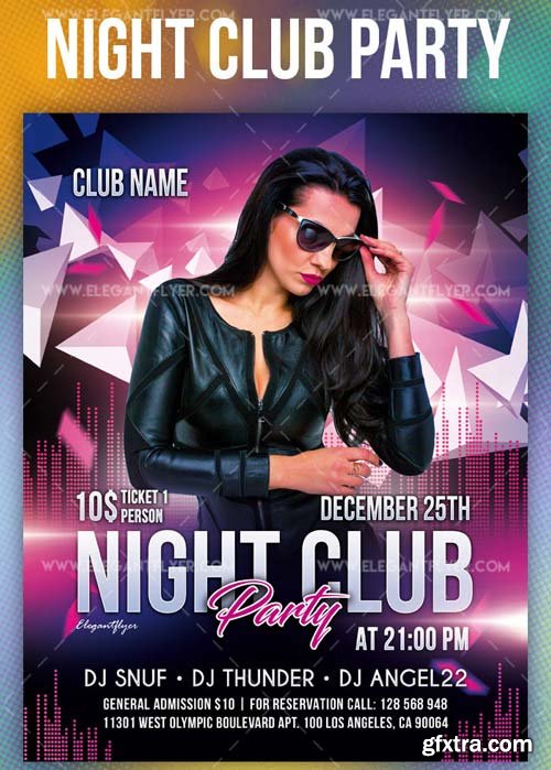 Night Club Party V1 2019 Flyer PSD Template