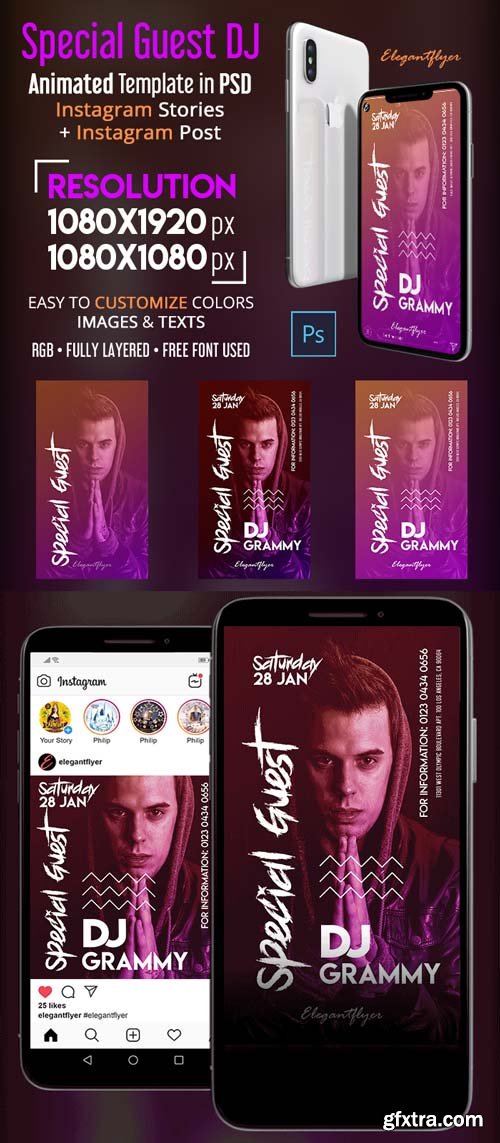 Special Guest DJ V1 2019 Animated Instagram Stories Template