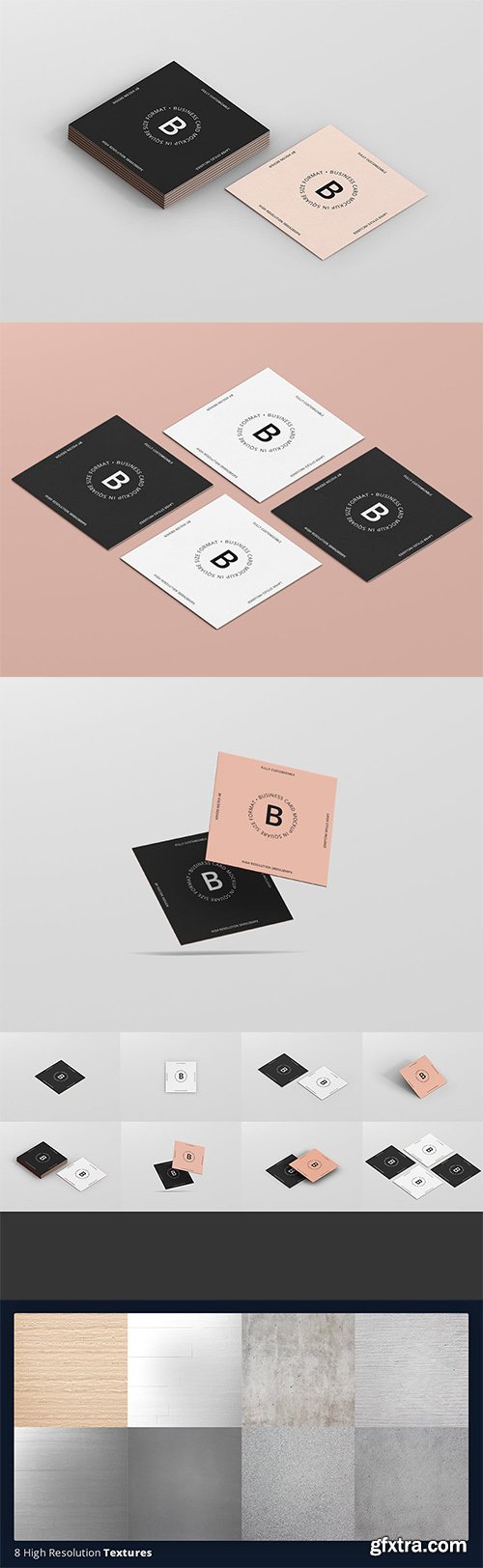 Business Card Mockup Square Format