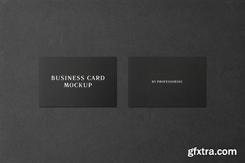 85x55 Business Card Mockup - Black Edition