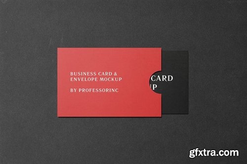 85x55 Business Card Mockup - Black Edition