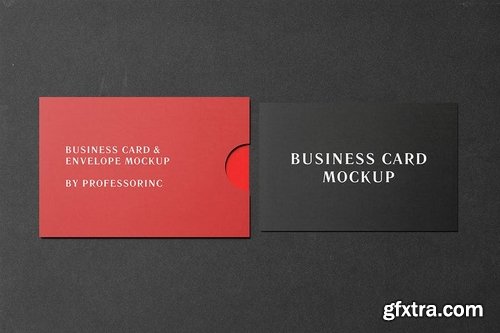 85x55 Business Card Mockup - Black Edition