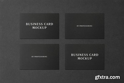 85x55 Business Card Mockup - Black Edition